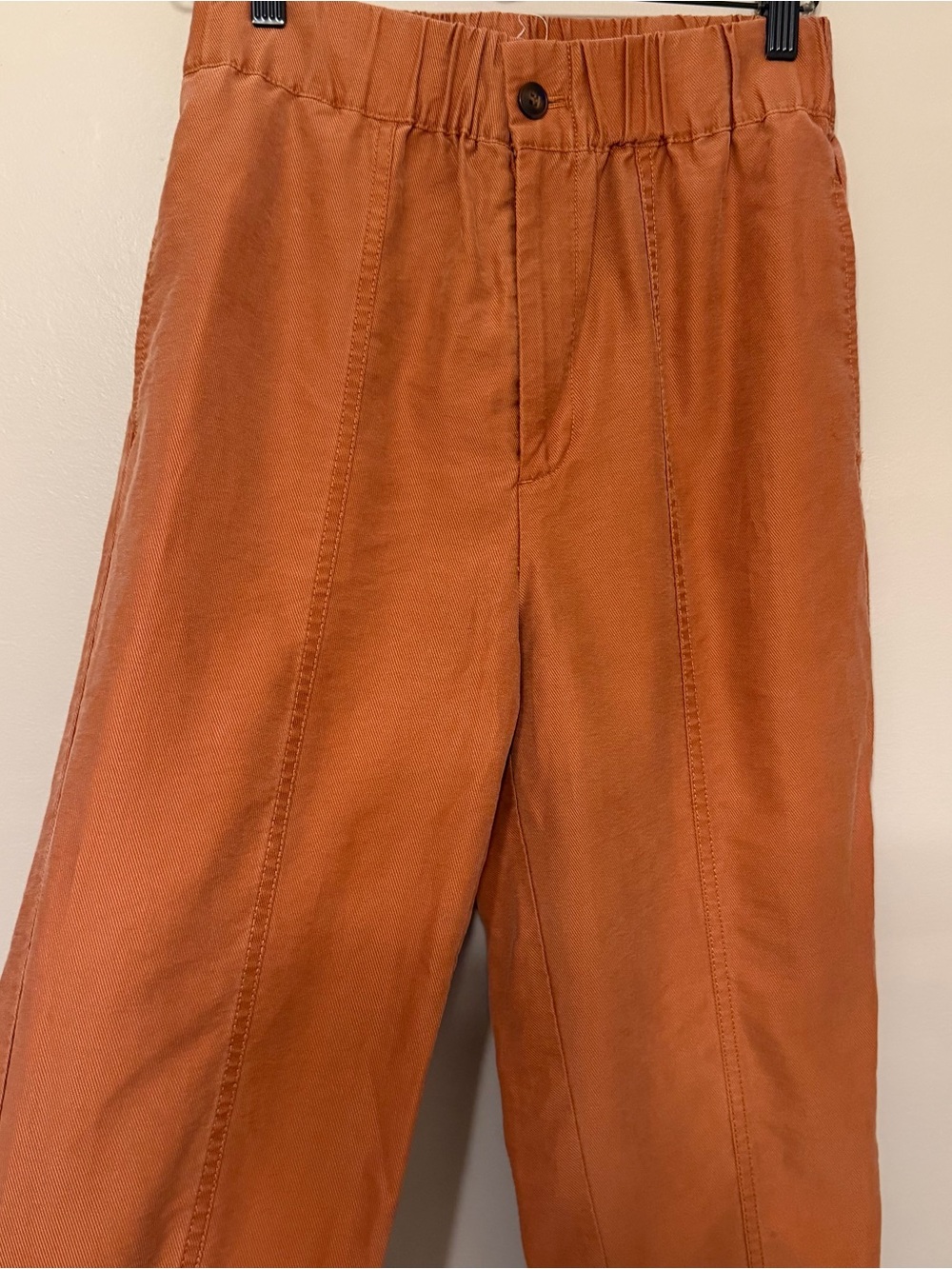 Madewell Pants Womens Extra Small XS Rust Brown Elastic Waist Straight Leg - Picture 2 of 4
